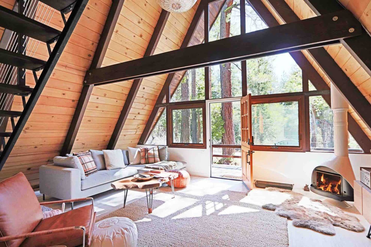 Milgard Windows by popular San Francisco life and style blog, Just Add Glam: image of a A-Frame cabin with Milgard windows. 