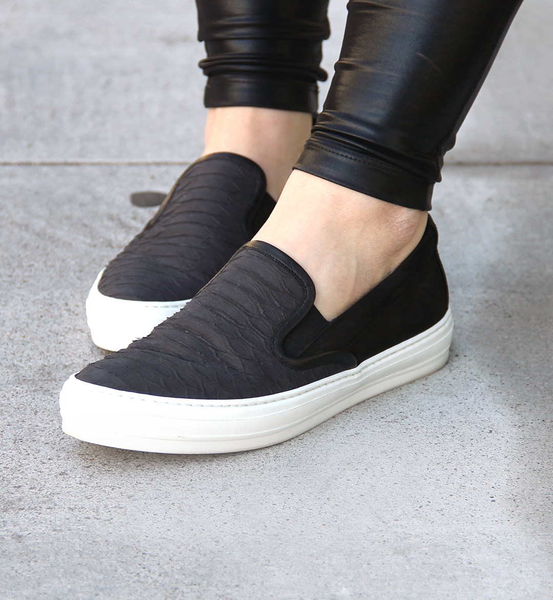 Salvatore Ferragamo slip on sneakers featured by popular San Francisco fashion blogger, Just Add Glam