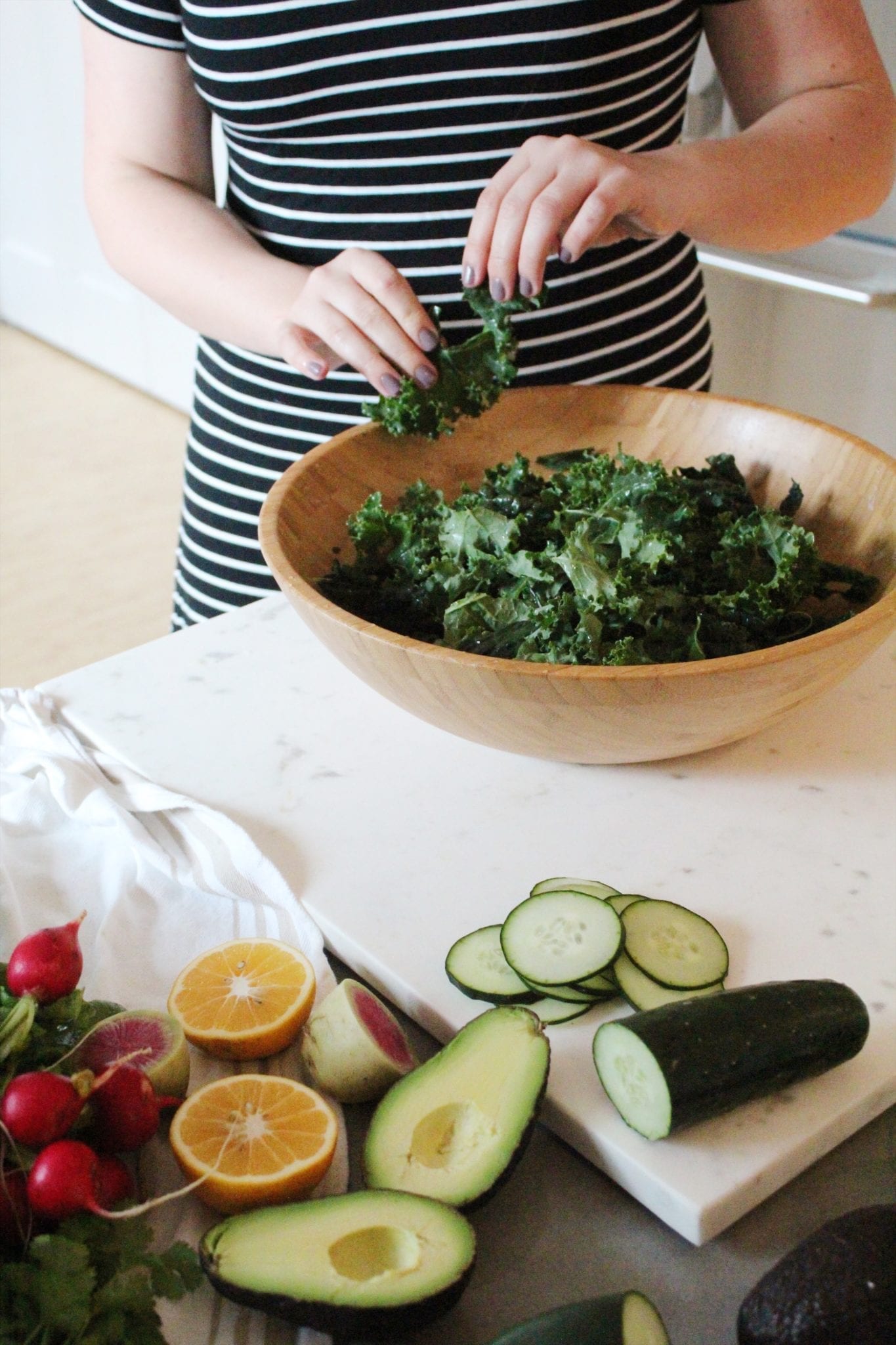 vegan kale quinoa salad