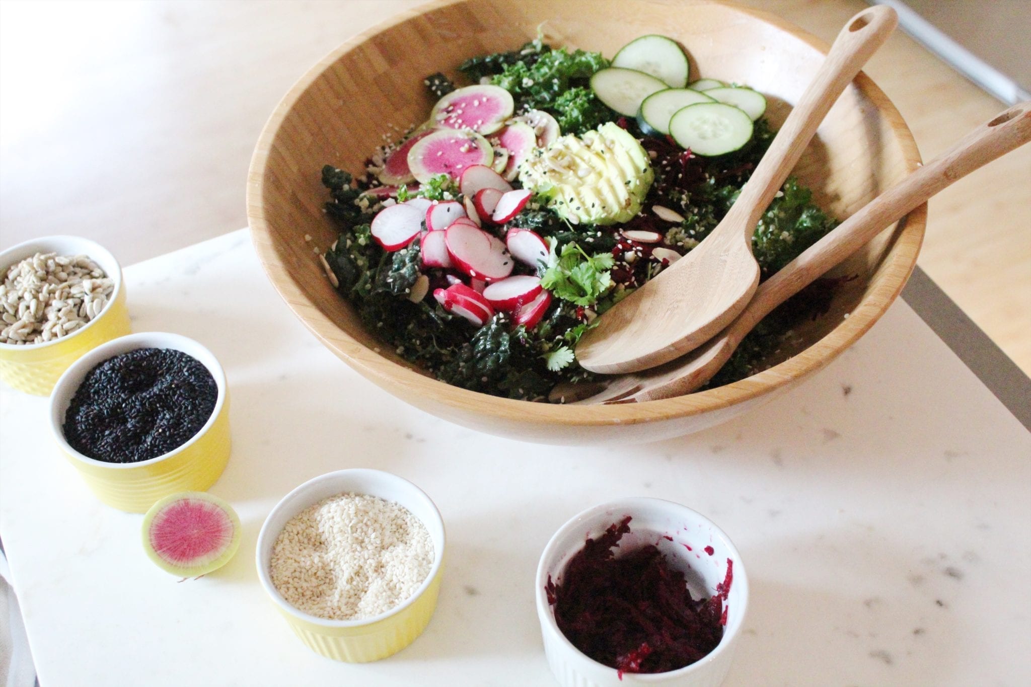 vegan kale quinoa salad