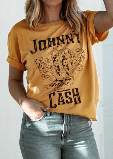 Johnny Cash T Shirt Just Add Glam | 30 BEST VINTAGE BAND TEES by popular San Francisco life and style blog, Just Add Glam: image of a vintage Johnny Cash tee. 