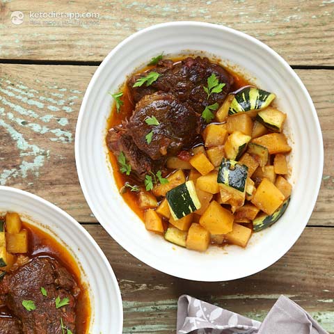 AutumnBeefVegetableStewjustaddglam | HEALTHY KETO CROCKPOT RECIPES TO EASE YOU INTO THE NEW YEAR by popular San Francisco life and style blog, Just Add Glam: image of Autumn beef and vegetable stew.