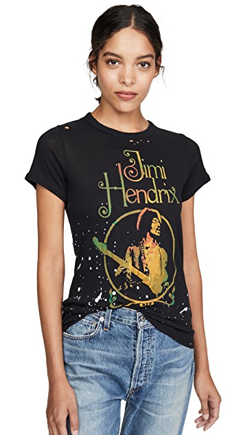 Jimi Hendrix T Shirt Just Add Glam | 30 BEST VINTAGE BAND TEES by popular San Francisco life and style blog, Just Add Glam: image of a vintage Jimi Hendrix tee. 
