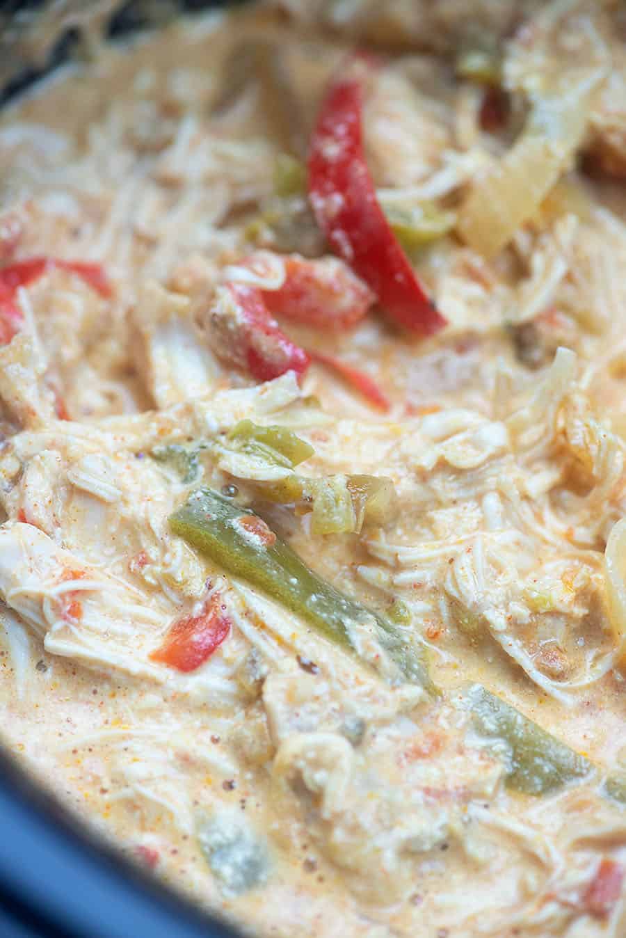 crockpot-chicken-fajitas-recipe-just-add-glam | HEALTHY KETO CROCKPOT RECIPES TO EASE YOU INTO THE NEW YEAR by popular San Francisco life and style blog, Just Add Glam: image of crockpot chicken fajitas. 