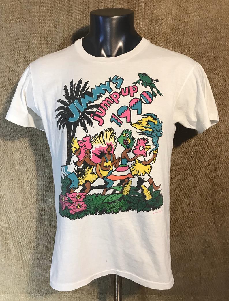 Jimmy Buffet Tee Just Add Glam | 30 BEST VINTAGE BAND TEES by popular San Francisco life and style blog, Just Add Glam: image of a vintage Jimmy Buffet tee. 