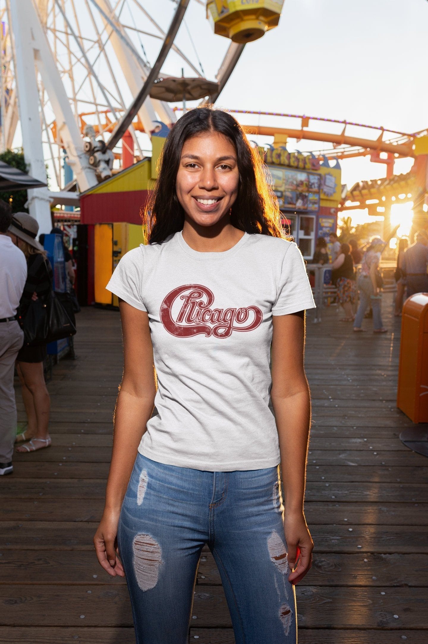 Chicago T Shirt Just Add Glam | 30 BEST VINTAGE BAND TEES by popular San Francisco life and style blog, Just Add Glam: image of a vintage Chicago tee. 