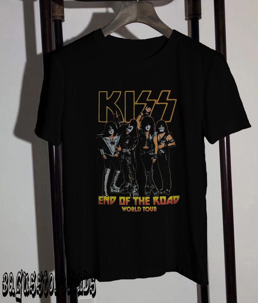 Kiss Band End of the Road Just Add Glam | 30 BEST VINTAGE BAND TEES by popular San Francisco life and style blog, Just Add Glam: image of a vintage Kiss tee. 
