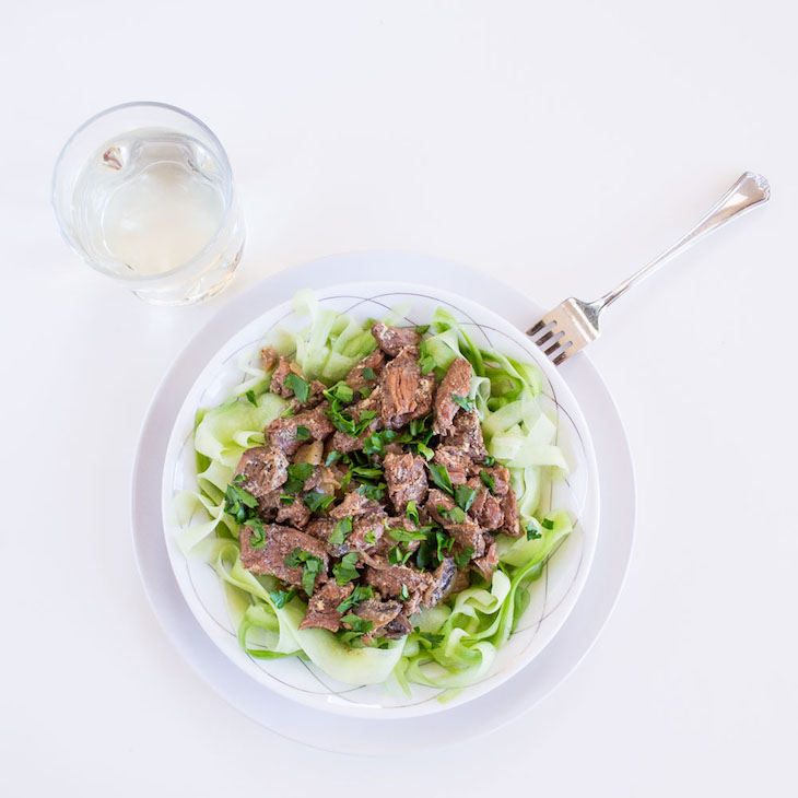 keto-crockpot-beef-stroganoff-just-add-glam | HEALTHY KETO CROCKPOT RECIPES TO EASE YOU INTO THE NEW YEAR by popular San Francisco life and style blog, Just Add Glam: image of keto crockpot beef stroganoff.