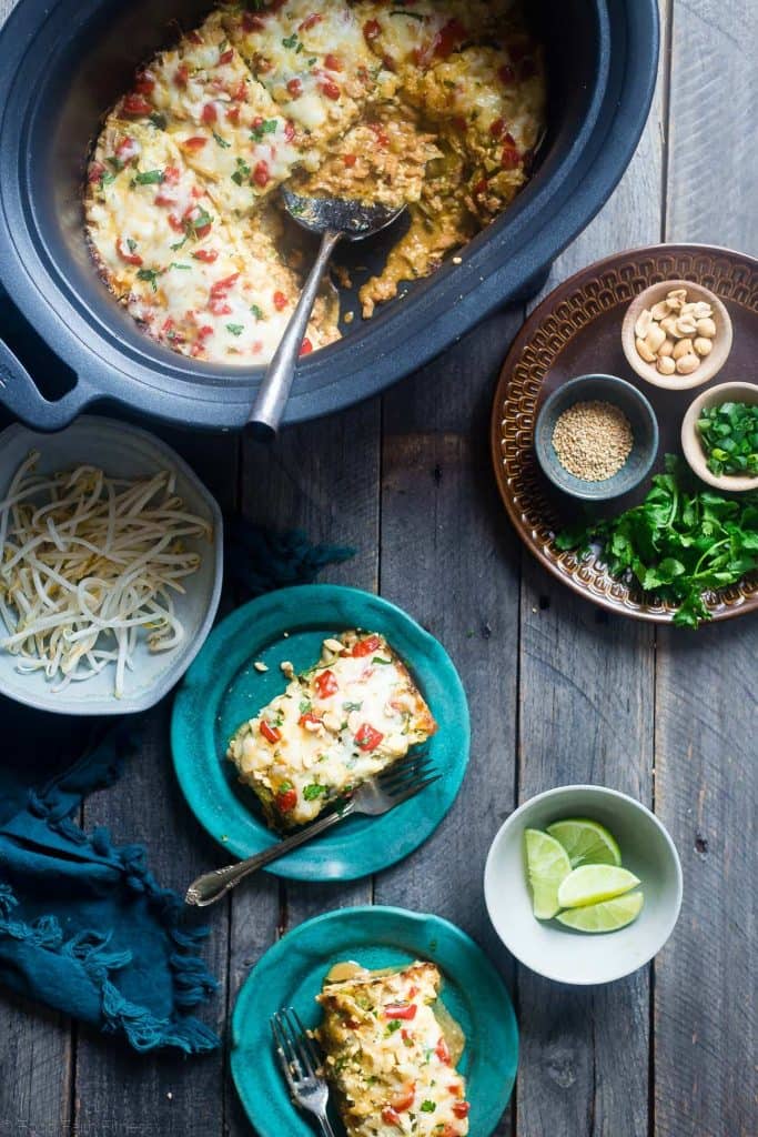 thai-slow-cooker-zucchini-lasagna-just-add-glam | HEALTHY KETO CROCKPOT RECIPES TO EASE YOU INTO THE NEW YEAR by popular San Francisco life and style blog, Just Add Glam: image of crockpot Thai zucchini lasagna.