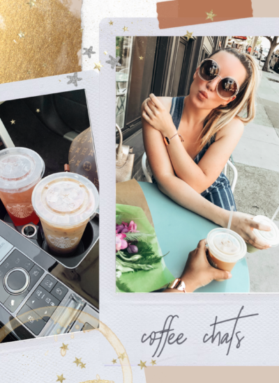 Personal Questions by popular San Francisco lifestyle blog, Just Add Glam: image of some polaroid pictures of a woman sitting down and drinking coffee. | Q&A Session by popular San Francisco lifestyle blog, Just Add Glam: image of two polaroid images of a woman drinking ice coffees.