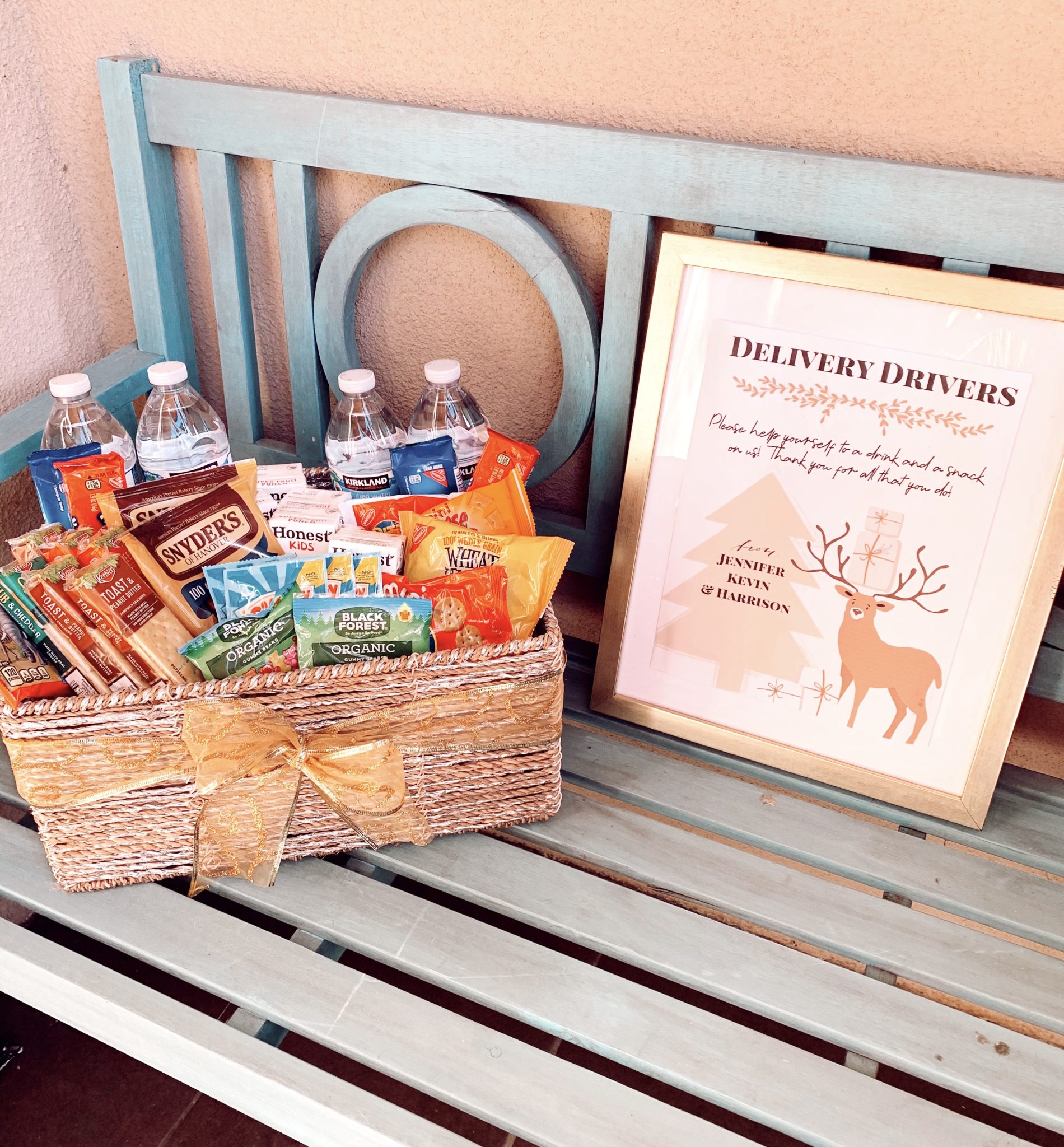 delivery drivers snack drink basket