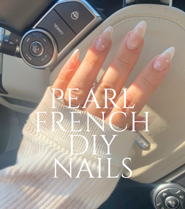 pearl french tip nails